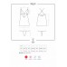 Сатиновый комплект для сна с кружевом Obsessive 828-CHE-1 chemise & thong S/M (мятая упаковка!!!)