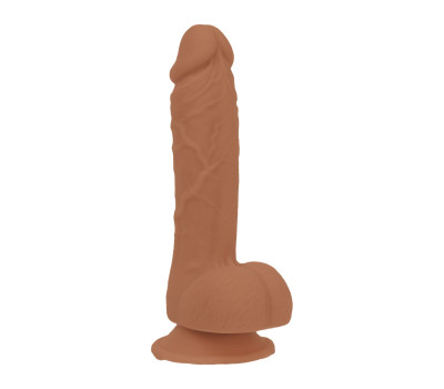Фаллоимитатор ADDICTION Steven 7.5" Silicone Dong Caramel, вибропуля в подарок