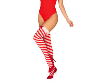 Чулки Obsessive Kissmas stockings L/XL Чулки Obsessive Kissmas stockings L/XL