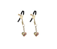 Зажимы для сосков Liebe Seele Nipple Clamps Gold Heart-shaped Flowers on Blue