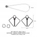 Зажимы для сосков с тяжелой подвеской LOCKINK Nipple Clamps with Heavy Pendant - Grey