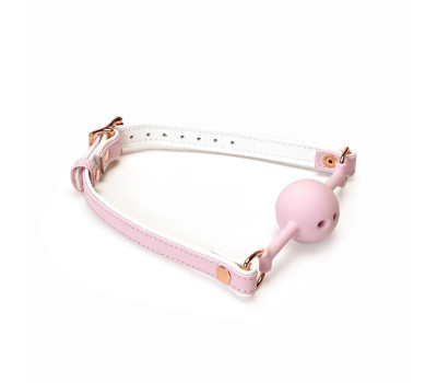 Кляп Liebe Seele White & Pink Fairy Goat Leather Ball Gag