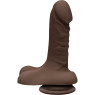 Фаллоимитатор Doc Johnson The D - Super D - 6 Inch With Balls - ULTRASKYN - Chocolate