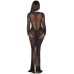 Платье Leg Avenue Lace and Net Bodycon Gown One Size, Black