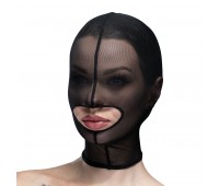 Маска сетка с открытым ртом Feral Feelings - Hood Mask Black