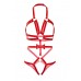 Leg Avenue Studded O-ring harness teddy Red M
