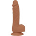 Фаллоимитатор ADDICTION Steven 7.5" Silicone Dong Caramel, вибропуля в подарок