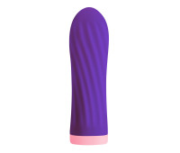 Вибропуля S Pleasures Bullets Twist & Shout Purple, фиолетовая, ребристая поверхность, 10 режимов