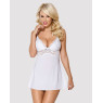 Obsessive 810-BAB-2 babydoll & thong white S/M