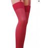 Классические чулки под пояс с широкой резинкой ST001 3/4 burgundy - Passion