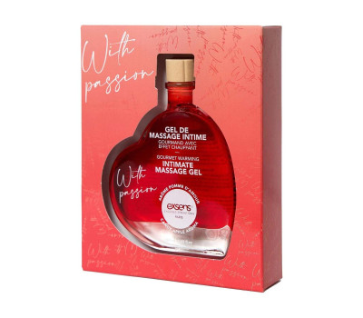 Массажное масло EXSENS With Passion Candy Apple 50мл разогревающее, без сахара, съедобное