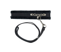 Ошейник с поводком Punishment - Crystal Collar & Leash – Black