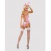 Obsessive Bunny suit 4 pcs costume pink L/XL