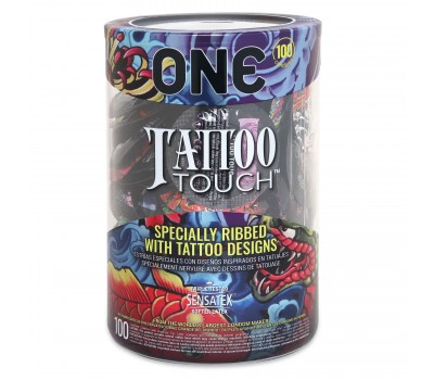 Набор презервативов ONE Tattoo Touch 100 шт, мегапак тюб