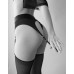 Трусы для страпона с подвязками для чулок Strap-On-Me REBEL HARNESS - XS (мятая упаковка!!!)