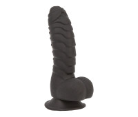 Фаллоимитатор ADDICTION Ben 7" Dildo With Balls Black, вибропуля в подарок