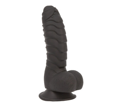 Фаллоимитатор ADDICTION Ben 7" Dildo With Balls Black, вибропуля в подарок
