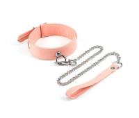 Ошейник с поводком Liebe Seele Dark Candy Pink Collar with Leash