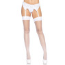 Leg Avenue Backseam Thigh Highs OS White