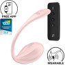 Виброяйцо Satisfyer Ribbed Petal Connect App Rose