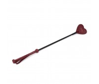 Шлепалка Liebe Seele Wine Red Riding Crop with Heart-Shape Tip