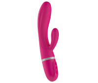 Вибратор-кролик Liebe Bend It Plus Cerise, гибкий, 2 мотора, 10 режимов