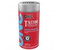 Презервативы ONE Tattoo Touch 12 шт, подарочная упаковка тюб