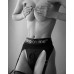 Трусы для страпона с подвязками для чулок Strap-On-Me REBEL HARNESS - XS (мятая упаковка!!!)