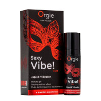 Жидкий вибратор Orgie Sexy Vibe! Hot, 15 мл (мятая упаковка!!!)
