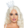 Leg Avenue Faux rhinestone die cut crown Silver