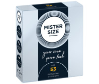 Распродажа!!! Презервативы Mister Size - pure feel - 53 (3 шт) (срок 05.2026)