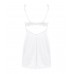 (SALE) Сорочка Obsessive Amor Blanco underwire chemise & thong white S/M