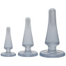 Набор анальных пробок Doc Johnson Crystal Jellies Anal Initiation Kit - Clear