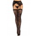 Чулки Leg Avenue Leg Avenue Lace thigh highs & garterbelt Black One Size