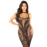 Платье Leg Avenue Rhinestone Lace and Net Bodycon Dress One Size, Black