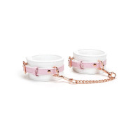 Наручники Liebe Seele White & Pink Fairy Goat Leather Hand Cuffs