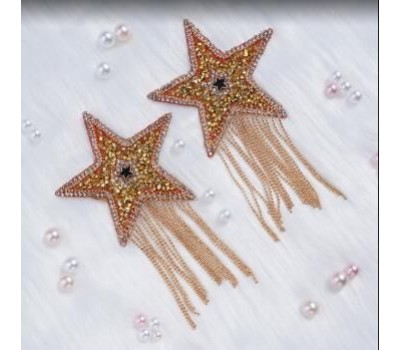 Пестис-звезды с бахромой JSY Nipple Sticker RT236112 Gold, стикеры