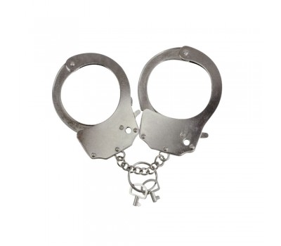 Наручники металлические Adrien Lastic Handcuffs Metallic (полицейские) (мятая упаковка)