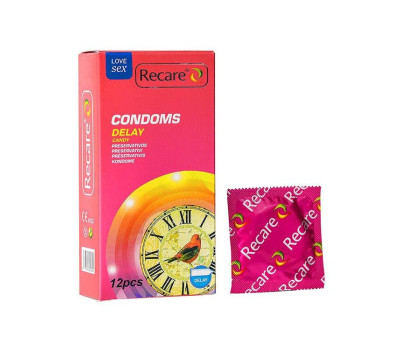Презервативы Recare Delay Candy Condoms 12 шт, пролонгирующий эффект, конфетный аромат