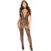 Бодистокинг Leg Avenue Crotchless Bodystocking with Heart One Size, Black