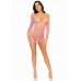 Leg Avenue Heart net mini dress OS Pink