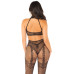 Бодистокинг Leg Avenue Crotchless Bodystocking with Heart One Size, Black
