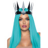Leg Avenue Faux leather spiked crown Black