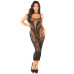 Платье Leg Avenue Rhinestone Lace and Net Bodycon Dress One Size, Black