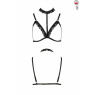 Бюстгальтер-стрепы с чокером SHELLY BRA black L/XL - Passion Exclusive