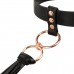 Ошейник с флоггером Rosy Gold - Collar with Flogger - Black