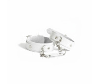 Наручники из натуральной кожи Art of Sex - Eva, цвет белый