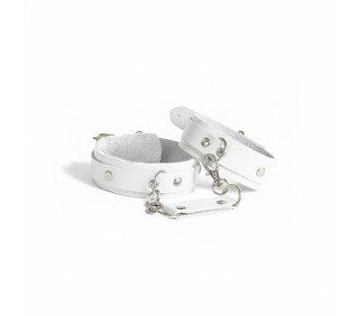 Наручники из натуральной кожи Art of Sex - Eva, цвет белый Наручники из натуральной кожи Art of Sex - Eva, цвет белый