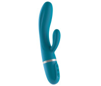 Вибратор-кролик Liebe Bend It Plus Ocean Blue, гибкий, 2 мотора, 10 режимов