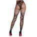 Колготки Leg Avenue Dahlia Lace Tights with Net Thigh Detail One Size